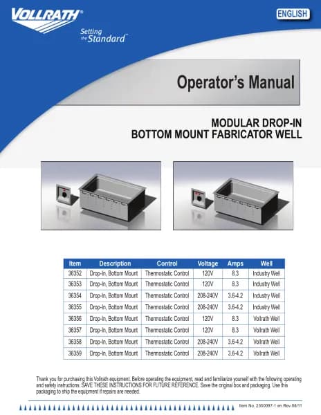 Vollrath 36353