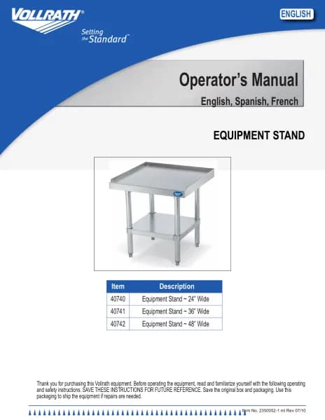 Vollrath 40740