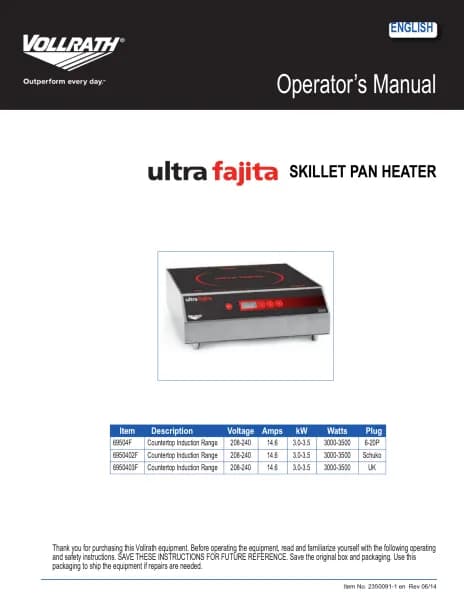 Vollrath 6950403F