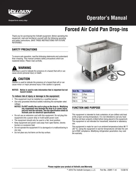 Vollrath FAC-3