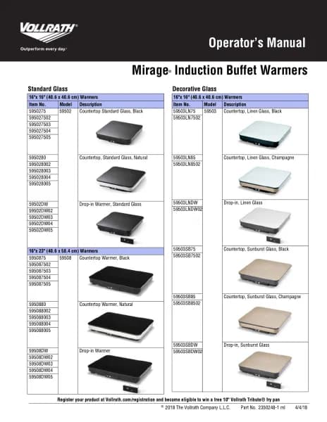 Vollrath Mirage 59508DW03