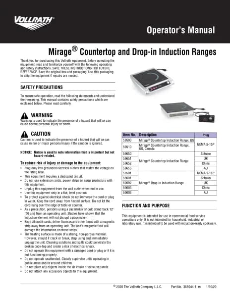 Vollrath Mirage 59603