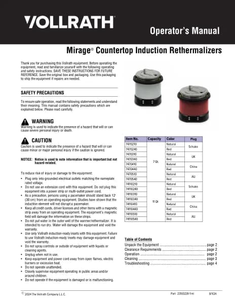 Vollrath Mirage 74110310