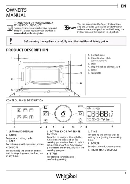 Whirlpool AMW 731/NB