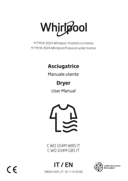 Whirlpool C WD 104M WBS IT