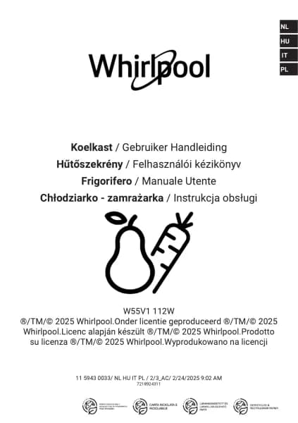 Whirlpool W55V1 112W