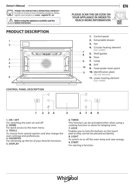 Whirlpool WCS9A9PHTSBA