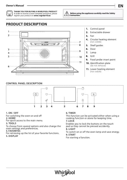 Whirlpool WCT11A9FHTSB