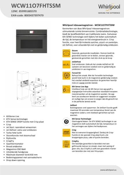 Whirlpool WCW11O7FHTSSM