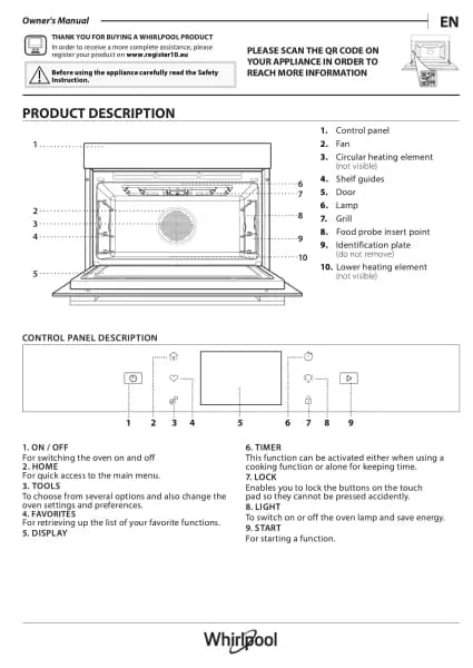 Whirlpool WCW9O7PHTSBF
