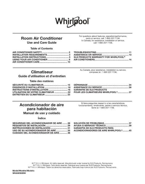 Whirlpool WHAW050DW