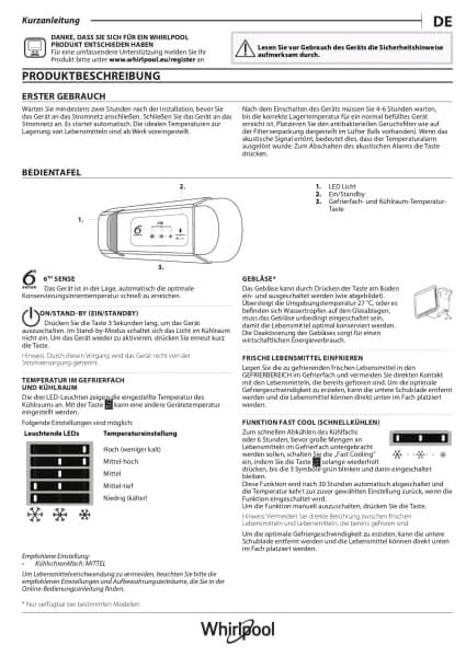 Whirlpool WHC18D021A1 SF FR