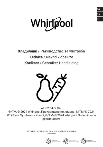 Whirlpool WHD2 6472 X4E