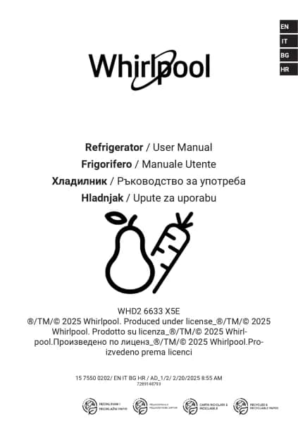 Whirlpool WHD2 6633 X5E