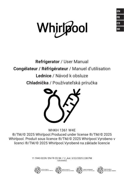 Whirlpool WHKH 1361 W4E