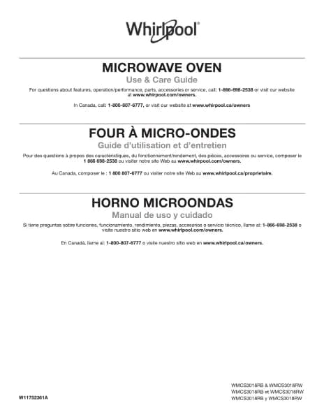 Whirlpool WMCS3018RW