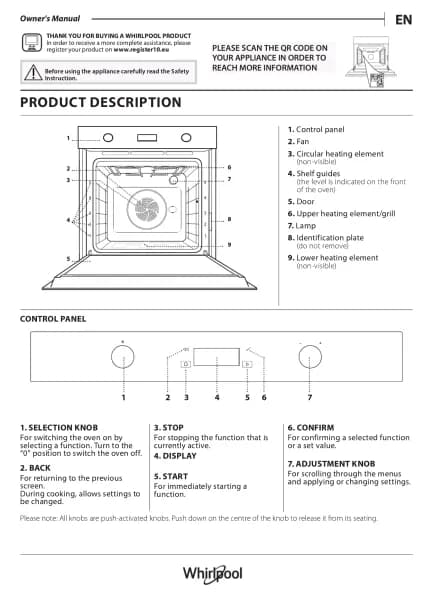Whirlpool WOI68HU0SXA