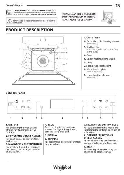 Whirlpool WOI78PT1SSGA