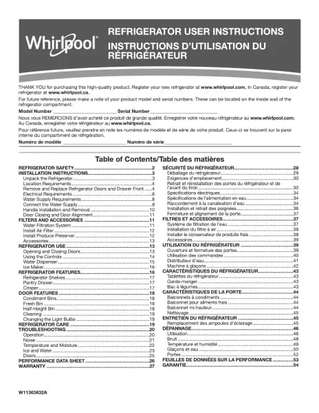 Whirlpool WRF560SFHW