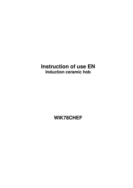 Witt WIK78CHEF