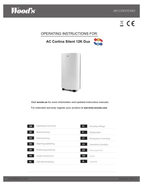 Wood's AC Cortina Silent 12K Duo