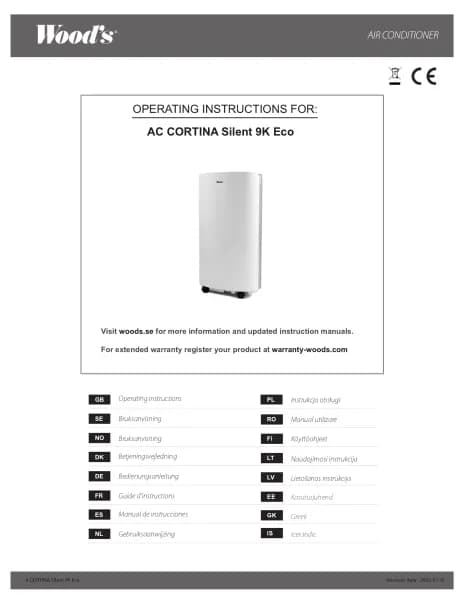 Wood's AC Cortina Silent 9K Eco
