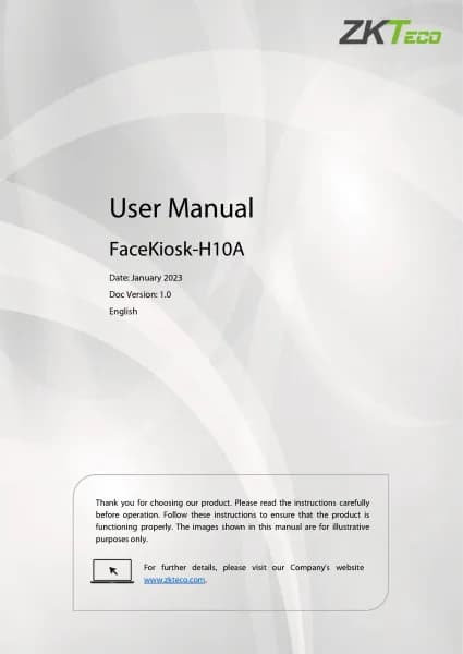 ZKTeco FaceKiosk-H10A