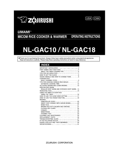Zojirushi Micom NL-GAC10