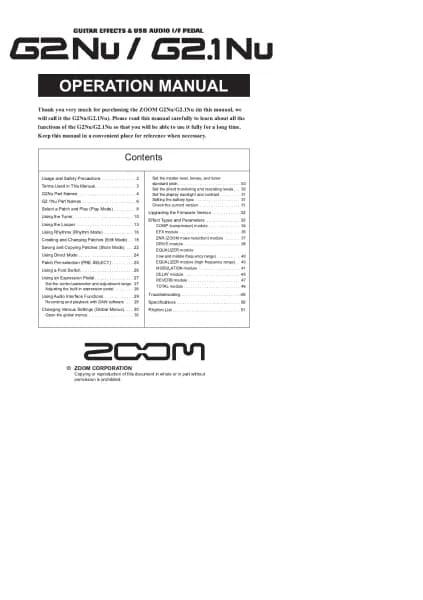 Zoom G2Nu