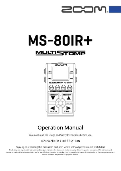 Zoom MultiStomp MS-80IR+
