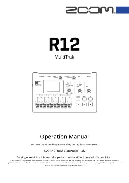 Zoom R12 MultiTrak