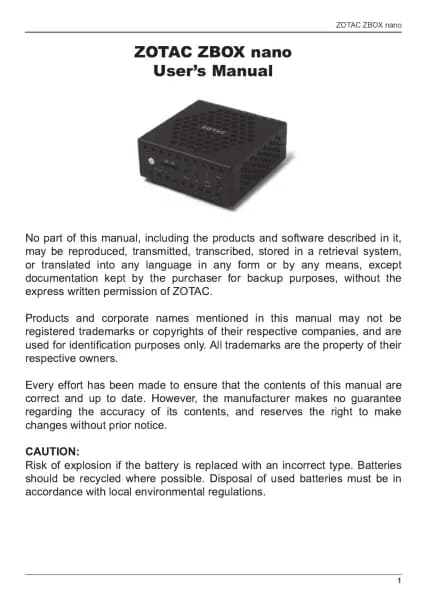 ZOTAC ZBOX CI325 nano
