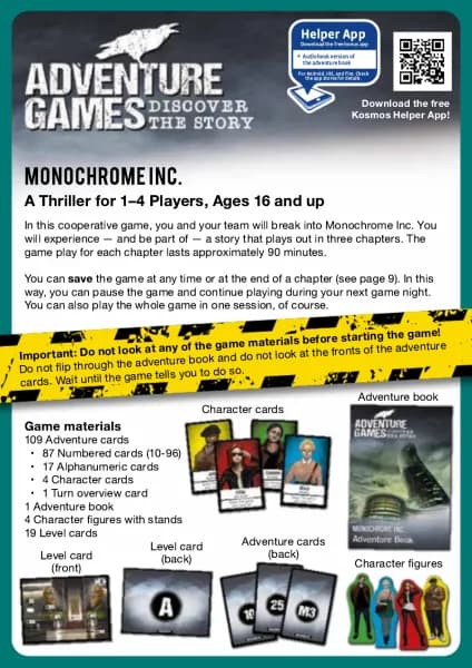 Thames & Kosmos Adventure Games: Monochrome Inc.